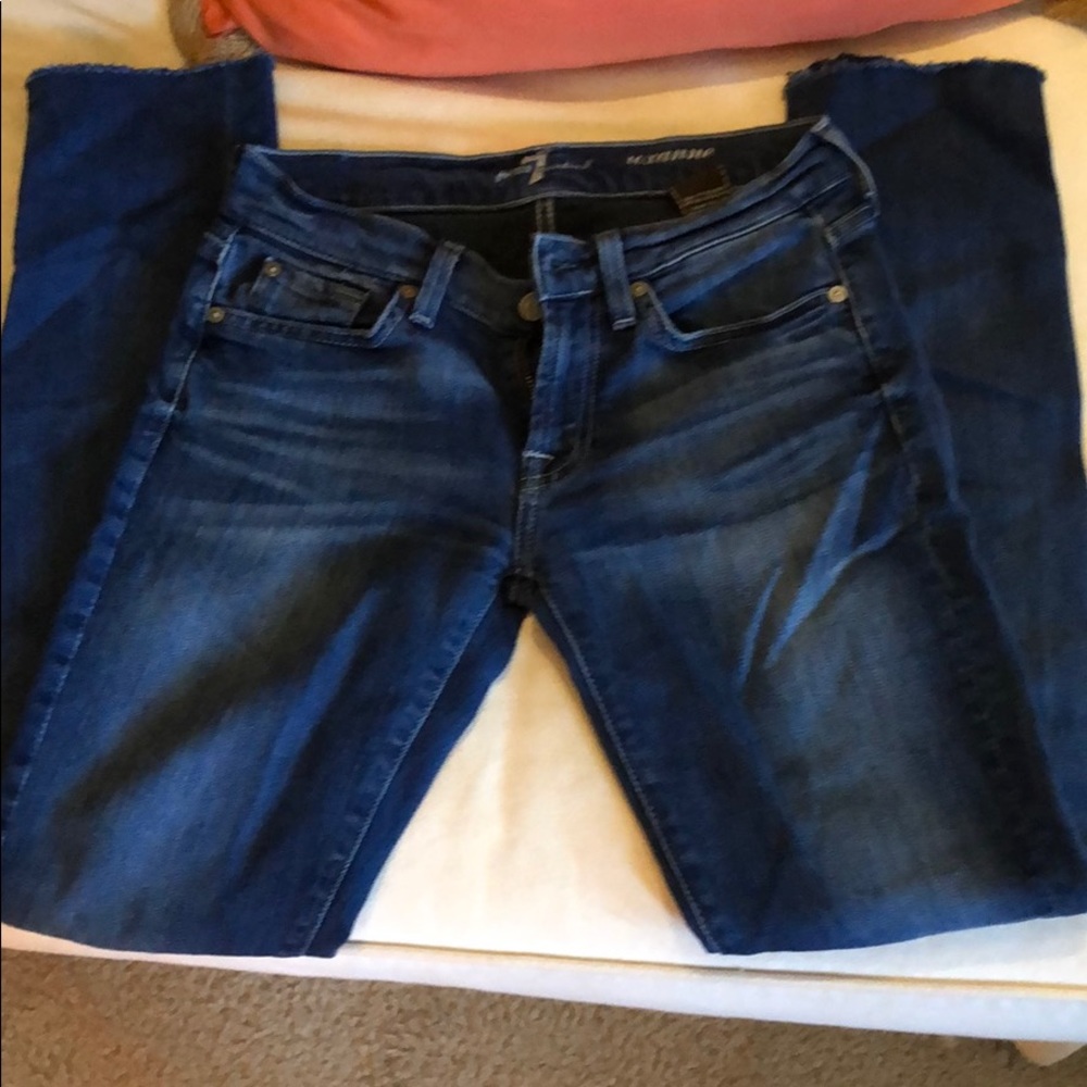 7 for all mankind raw edge jeans